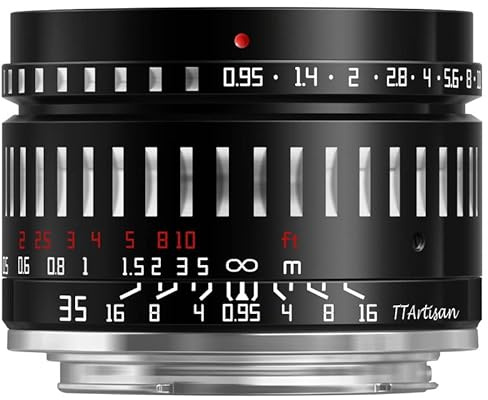 TTARTISAN 35mm F0.95 Objektiv für Olympus/Panasonic M43 Mount Kameras APS-C MF Bokeh Monster Eye of Night Objektiv für spiegellose Kameras ΕΡM2 Pen-F GH4 GH5 und mehr
