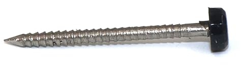 HomeSmart 50 Pack 30mm Black UPVC Poly Top Pins Nails | UV Resistant Stainless Steel Plastic Headed Polypins for Durable and Weatherproof Fixing of Soffits, Fascias, and Roofline Trims