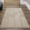 Recycle Teppich mit modernen ovalen Formen liniert • umweltfreundlich • in beige, 80 x 150 cm