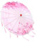 Handgefertigter Regenschirm aus Geöltem Papier, Sonnenschirm Orientalisch Halbrund Chinesischer Sonnenschirm Bambusseide Mit Quasten Regenfest Kunst Klassischer Tanzschirm Hochzeiten Partys Rosa