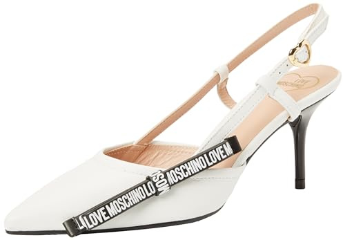 Love Moschino Women's ja10607g0i SCARPAD.PIN70 Nappa, White, 2.5 UK