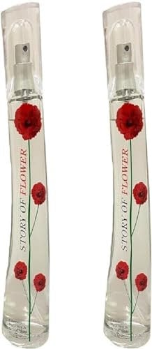 Modaleo Eau de Parfum für Damen, Duft Story of Flower, 50 ml je frischer Spray, London-Spray, 2 Stück