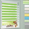 Homland Doppelrollo Klemmfix ohne Bohren B45 x H140 cm(Stoffbreite 40cm) Grün, Duo Rollo, Rollo Klemmrollos lichtdurchlässig & verdunkelnd, Verstellbar Fensterrollo Sonnenschutz
