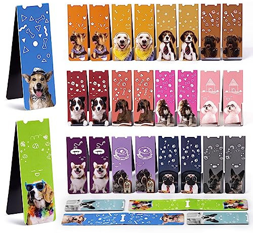 Adorfine Lesezeichen Magnetisch, 30 Stück Magnetische Lesezeichen Kinder Hund Schön Tiere Lesezeichen Für Kleine Geschenke, Schulanfang Geschenke, Mädchen Junge, Reading, Buchliebhaber,Einschulung