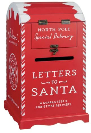 Bargain Lovers Boîte aux lettres Père Noël / boîte aux lettres du Père Noël - Décoration de Noël - Cadeau fantaisie