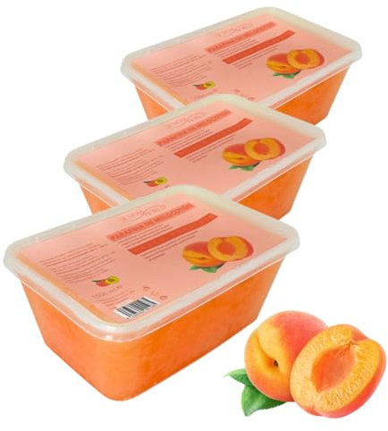 PARAFINA MELOCOTÓN para Manos y Pies PACK 3 x 1000ml - Parafina hidratante de Melocotón Antioxidante