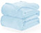 WAVVE Plaid Couverture Polaire Flanelle en Microfibre, Jeté de Canapé 130x150 Bleu Clair, Couverture lit Jete de Canape 1 Personne, Plaid Fourrure Petit Chaud et Doux en Peluche