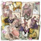 Vintage-Blumenmuster-Papier-Set, Scrapbook-Papier, dekoratives Papier, Kraftpapier mit Laser-Schmetterlingsaufklebern für Tagebuch, Kartenherstellung, Papiercollage, Kunst und Handwerk (Lost)