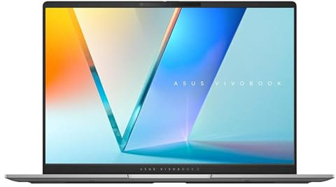 ASUS Vivobook S 14 OLED Slim Laptop, AMD Ryzen AI 9 365 (10 core), 24 GB, 1 TB SSD, tastiera RGB personalizzabile, argento freddo, M5406WA-AH94
