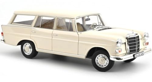 Norev- Mercedes-Benz 200 Universal 1966 Cream 1:18 Miniature, 183709, pequeño, Crème