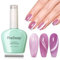 Firedeep Cat Eye Gel Nail Polish - 16ml Light Pink Purple Gel Polish with Holographic Glitter, UV/LED Curing and Magnetic Stick