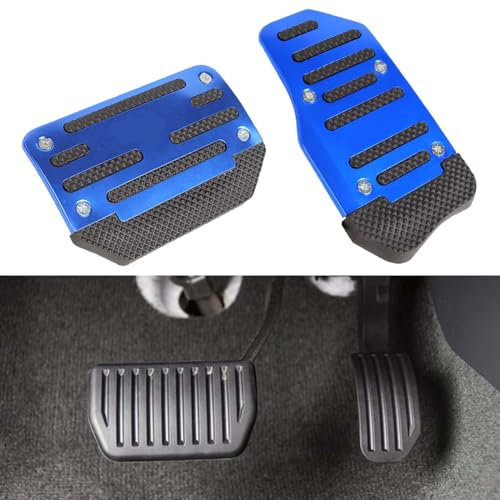 HIPATU Auto Pedalabdeckung für Opel Adam, Bremse Fußpedal Pedale Abdeckung Kraftstoff Beschleuniger Bremspedal Pads Zubehör,A-Blue-Automatictransmission