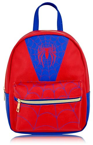 Marvel Spiderman-Rucksack für Herren, Damen, Unisex, niedlicher Mini-Rucksack, PU-Leder, 25,4 cm, Spiderman-Tasche und Zubehör, spiderman, 10 inches