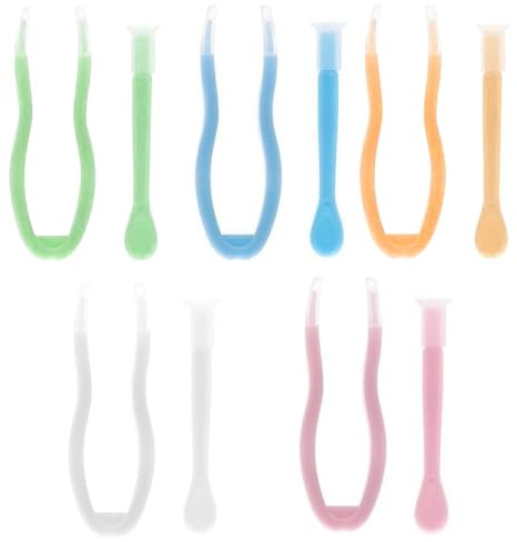 MYSUNBAR 5 Sets Plastic Contact Lens Insertion Tool with Tweezers and Suction Cup for Contact Lenses Travel Lens Insert, multicoloured, Pocket organiser