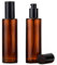Lot de 2 flacons vides rechargeables en verre ambré de 100 ml avec bouchon noir pour fond de teint, crème, maquillage, huile, shampooing