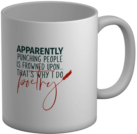 Shopagift I Do Poetry Mug Poet Word Writer White 11oz Large Ceramic Cup
