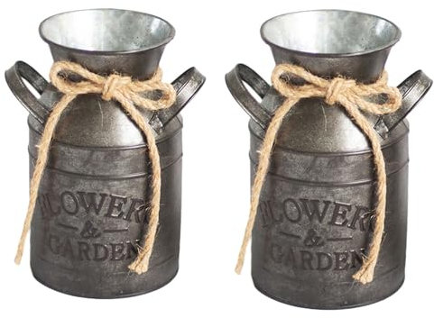 Amosfun 1stück Dekorativer Eisenblumentopf Im Amerikanischen Stil Retro Kaffeekanne Milchkanne Für Blumenarrangements Vintage Deko Für Garten Wohnzimmer