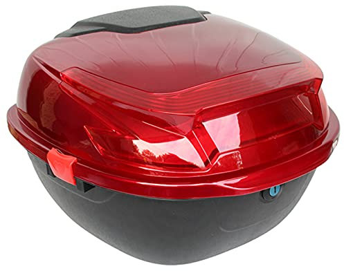 Generisch Motorradkofferraum, Motorrad-Topcase, Heckkoffer-Touring-Topcase, Moped-/Scooter-Touring-Aufbewahrungskoffer, Helmgepäckaufbewahrung 30L, mit universeller Befestigungshardware