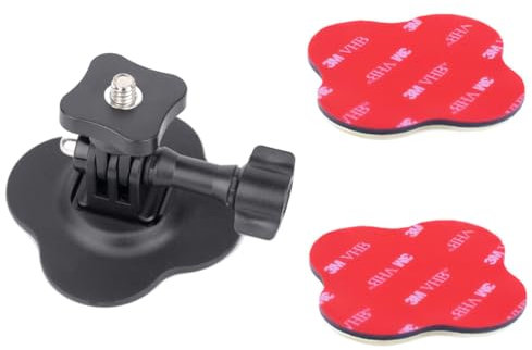YEHOLDING Support de Fixation adhésif Flexible, pour Insta360 X5 X4 X3 X2 Ace Pro Ace Kit Supports de Casque Moto Compatible avec GoPro Hero, SJCAM et Action Cam