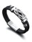 Bandmax Herren Armband Lederarmband mit Gravur Edelstahl Magnetarmband 21CM Knotenarmband Ich Liebe Dich Armband Manschettenarmband mit Karte Accessoire Schmuck