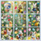 DOUUCO Lot de 9 feuilles de 75 autocollants pour fenêtre de Pâques - Réutilisables - Décoration de Pâques avec lapins, œufs de Pâques poussins - En PVC - Décoration de Pâques pour chambre d'enfant