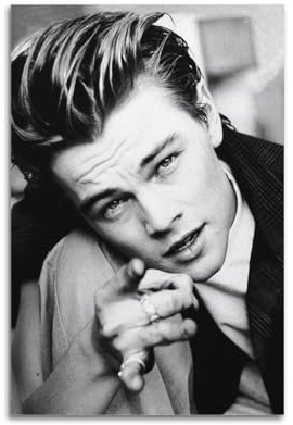 TRFJHDTRE Leonardo DiCaprio Schauspieler-Poster, dekoratives Gemälde, Leinwand, Wandposter und Kunstdruck, moderne Familienschlafzimmer-Dekoration, Poster, 20 x 30 cm
