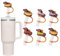 6 Pcs Dachshund Straw Cover for Stanley Cup 40&30oz Reusable Silicone Straw Covers 10mm Dust-Proof Straw Topper Cute Dog Straw Lips Universal Straw Tips Stanley Cup Accessories Dog Lover Gifts
