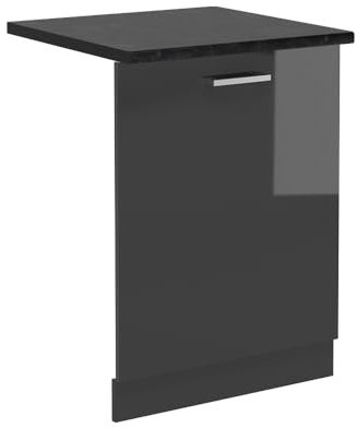 Vicco Tapa del lavavajillas R-Line, Antracita Alto Brillo, 60 cm, ET Antracita