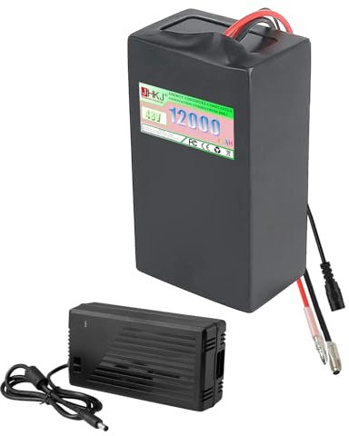 JHKJ Batterie au Lithium 48V 20Ah Batterie au Lithium 48V 10Ah 12Ah 15Ah Batterie Amovible Batterie Li-ION 48V avec Chargeur et BMS Moteurs 250W - 1000W,48v12ah Bullet