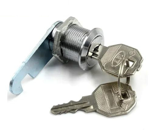 Nockenschloss Mit Metallschlüssel For Tür, Briefkasten, Schrank, Werkzeugkasten, Fitnessstudio, Spind, Möbel, Schubladenbeschläge, Rarelock HJ01 G1(Key Different x 25mm)