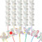25 PCS Novelty DIY Pinwheels Craft for Kids Color Your Own White Pinwheels, Bulk Summer Spring Easter Craft Kit for Boys & Girls, Arts and Craft Party Activity, Easter Basket Stuffers（6 Inches）