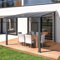 YODOLLA Pergola Aluminium 3 x 3 m – Pergola Jardin Exterieur - Toit Incliné pour Ombre - Résistant aux UV & Intempéries - Noir