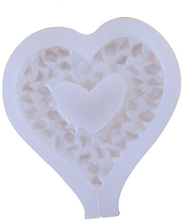 Silikonform in Herzform, Doppelherz, Schokoladenform, Backform, Kuchenform, Tablett zum Backen, handgefertigte Seifenform