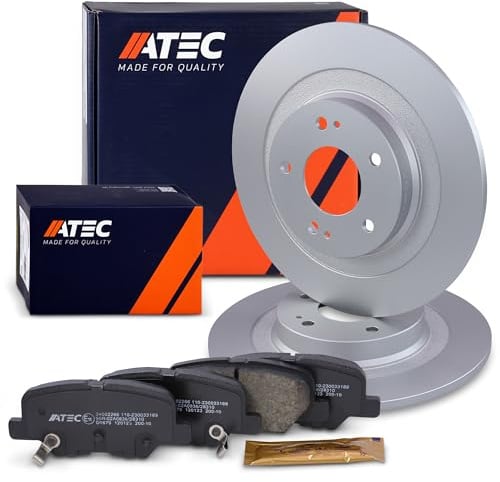 ATEC Germany Bremsenset Hinterachse inkl. Bremsscheiben Hinten Ø302mm Voll und