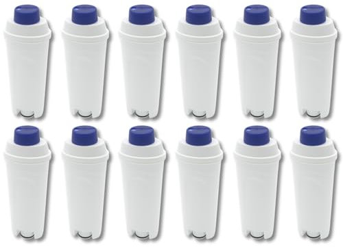 SOS Accessoire 12 Stück Ersatz Wasserfilter für DeLonghi ECAM, Eletta, Dinamica, DLSC002, Magnifica, ETAM Autentica und Dive Kaffeemaschinen