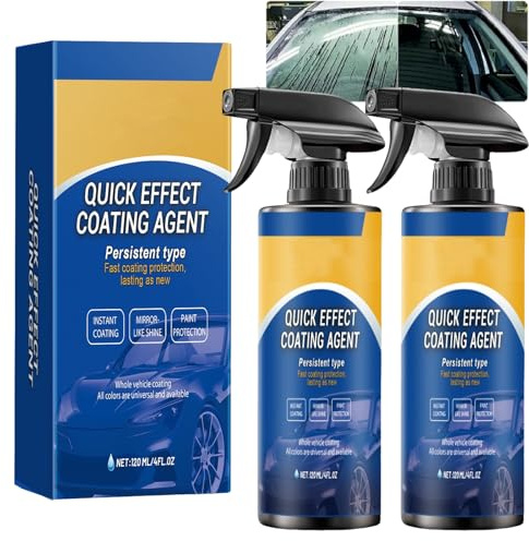 Keramik-Versiegelungsspray für Autos, 3-in-1-Schnellwirkungs-Versiegelung, schnell wirkende Hydrophobierungspolitur mit hohem Schutz, Wachs- und wasserloses Waschspray, Limplex Autopolitur (2PCS)