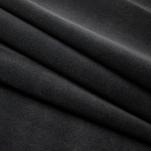 Vayliro Flockstoff Selbstklebend Extra Stark 150cm x 1 Yard Selbstklebend Beflockungsstoff Beflockter Vliesstoff Weich Dekostoff Meterware zum Basteln Für DIY Projekte Reparatur Handwerk,Schwarz