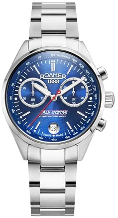 Roamer - Chronographen Gran Sportivo - Quartz Uhrwerk - Gehäusebreite: 41.5 mm - Edelstahl - 10 ATM