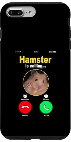 Dank Meme Hamster Fissando Fotocamera Frontale Criceto Chiamata Custodia per iPhone 7 Plus/8 Plus