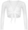 Red Olives Women's Ladies Plain Bolero Front Tie Shrug Cropped Long Sleeve Stretch Cardigan Top UK 8-22 (12-14, White)