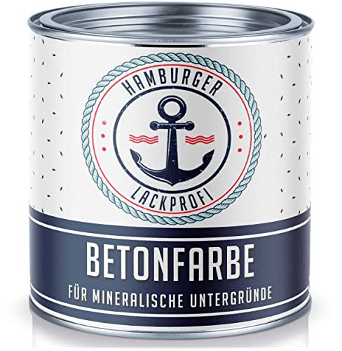Hamburger Lack-Profi Betonfarbe SEIDENMATT Schwarzgrau RAL 7021 Grau Bodenfarbe Bodenbeschichtung Betonbeschichtung Fassadenfarbe (2,5 L)