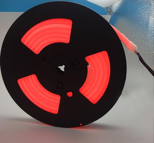 YXHL DC12V Silikon LED Neonlicht wasserdicht für Innen- und Außendekoration DIY Schild 5 Meter rot