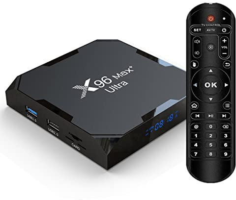 Sofobod X96 MAX+ Ultra TV Box Upgraded Android 11.0 TV Box with 4GB RAM 32GB ROM 2.4/5.0G Dual WiFi, H.265, VP9 Decoding HD 4K BT Set Top Box:X96 MAX+ 432