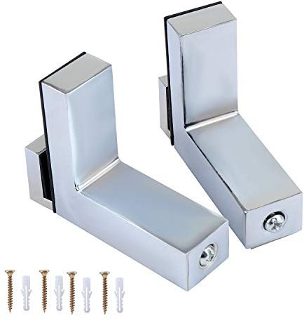 Coolty 2 Stück Regalbodenhalter, RegalHalter Glasbodenträger für 5-30mm Dicke Glas und Holz Regal