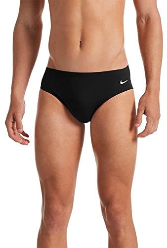 Nike Brief Costume da Bagno, da Uomo, Uomo, Costume da Bagno, NESSA004, Nero, L