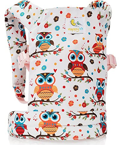 HappyVk - Porte-poupée - Porte-poupée avant et arrière pour petites filles - Hibou