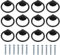 Kyrio 12PCS Vintage Kabinett Ringknöpfe Schwarz Runde Antike Schublade zieht Griff Hardware für Türschrank Drop Dresser Küchenmöbel