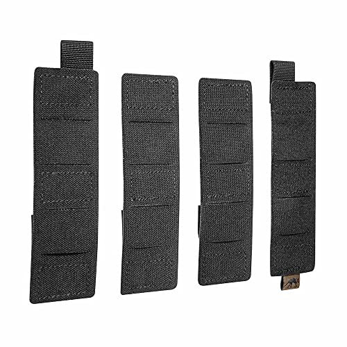 Tasmanian Tiger TT SGL MOLLE Adapter Set VL zur Befestigung von Molle-kompatiblen Pouches an Klettflächen, Schwarz