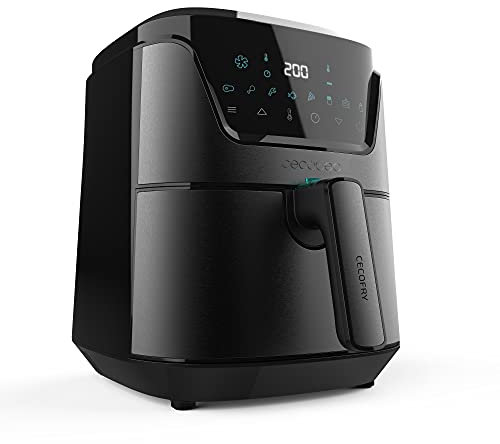 Cecotec Freidora sin Aceite 3,5-5,5 L de Aire Caliente Cecofry Advance. Inox, InoxDark & Black. Dietética, Digital, Control Táctil, Temperatura y Tiempo Regulable, 8 Modos (3,5 L, InoxDark)