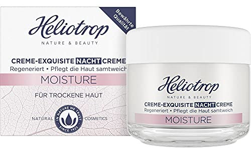 Heliotrop Nachtpflege für trockene Haut, Gesichtspflege mit Bio-Ringelblume und Rizinusöl, Moisture Creme-Exquisite Nachtcreme, 1 x 50 ml